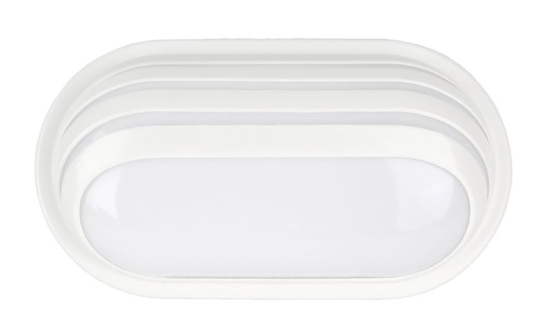 Germina oval kælderlampe 24W hvid plafondæksel 1 stk.