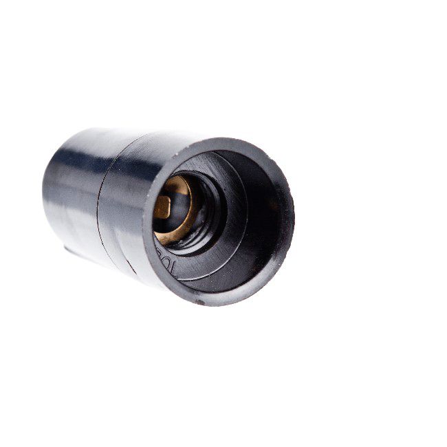 Bakelitfatning E14 Sort 28x59 mm