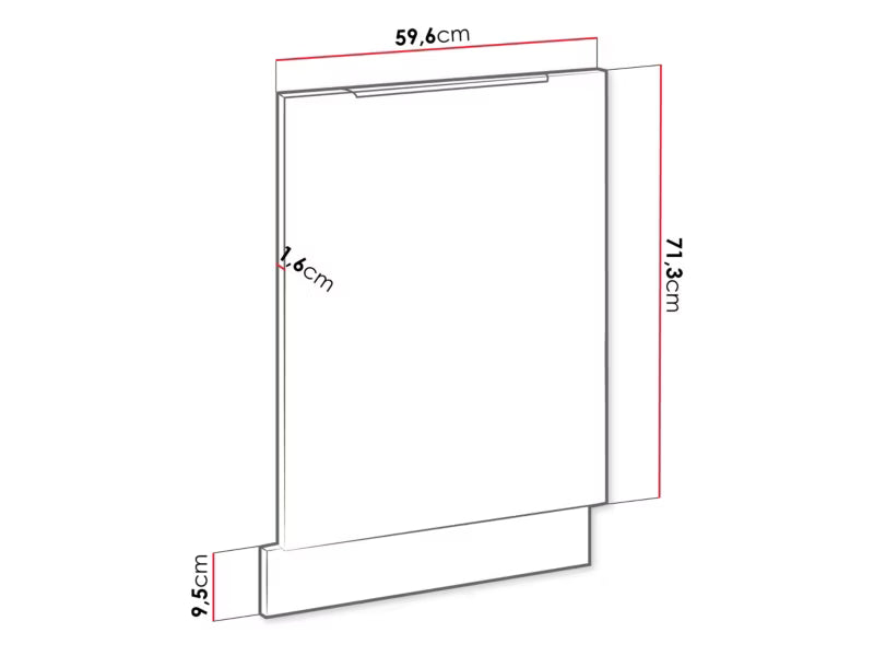 Opvaskemaskinefront Solea ZM 60x71 cm Kasjmir/Artisan Eg