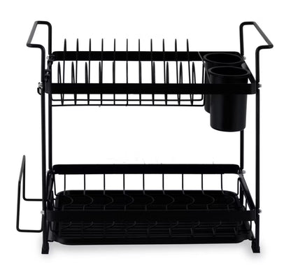Opvaskestativ 2 Niveauer 44x31 cm Sort MS-602