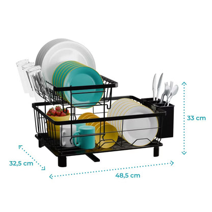 Opvaskestativ 2 Niveauer OK03 Sort