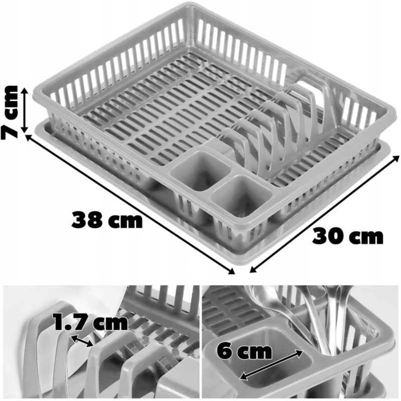 Opvaskestativ 38 cm med Bakke