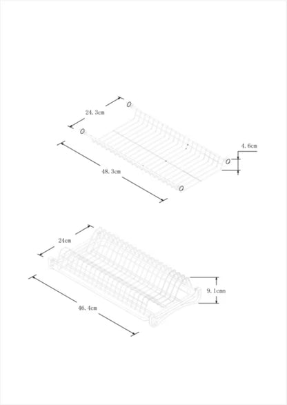 Opvaskestativ til Indbygning Pebre 50 cm Hvid