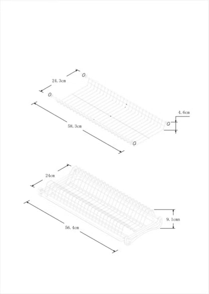 Opvaskestativ til Indbygning Pebre 60 cm Hvid