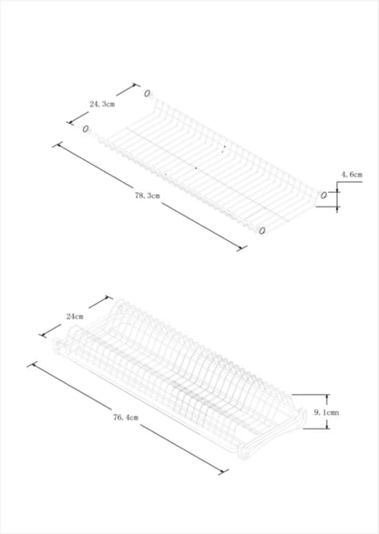 Opvaskestativ til Indbygning Pebre 80 cm Hvid