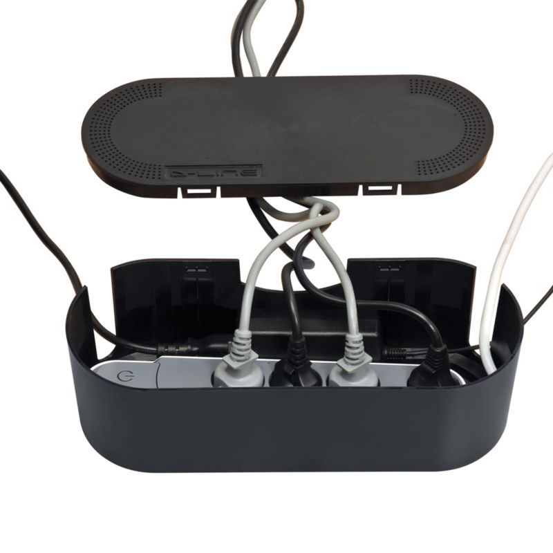 Kabelorganisator D-line 125 x 115 x 326 mm mat-sort