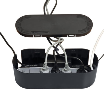 Kabelorganisator D-line 125 x 115 x 326 mm mat-sort