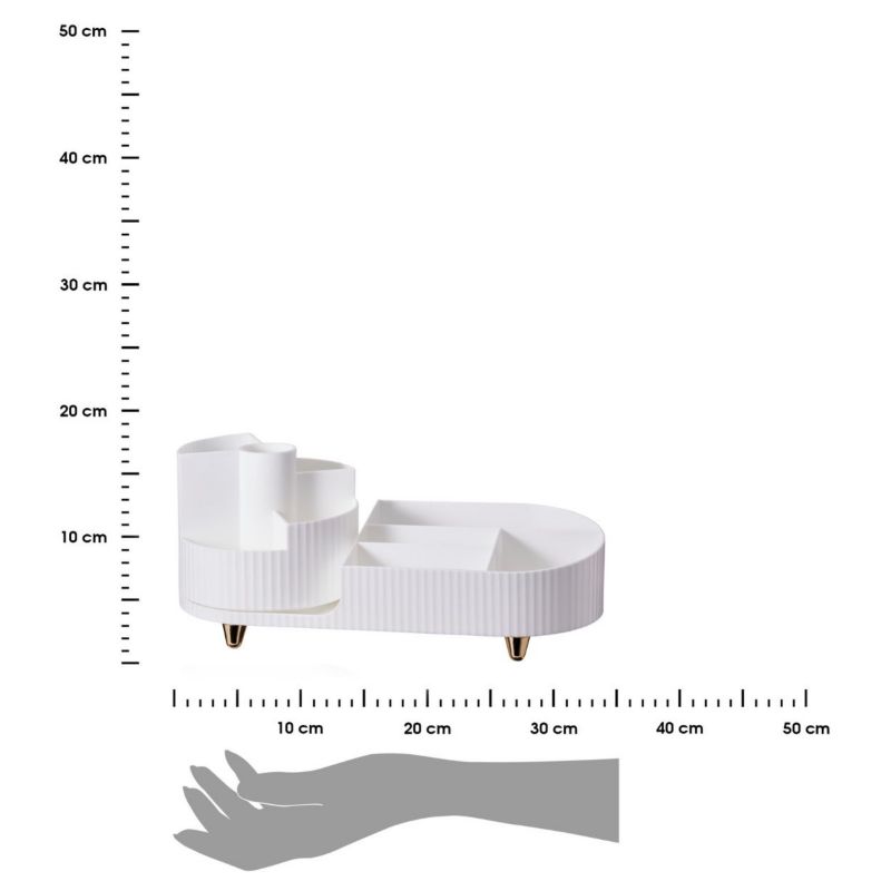 Kosmetikorganizer Roterende 15x14,4 cm Hvid | 5907600458277