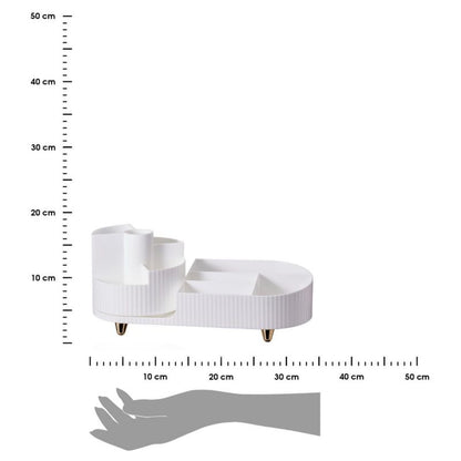 Kosmetikorganizer Roterende 15x14,4 cm Hvid | 5907600458277