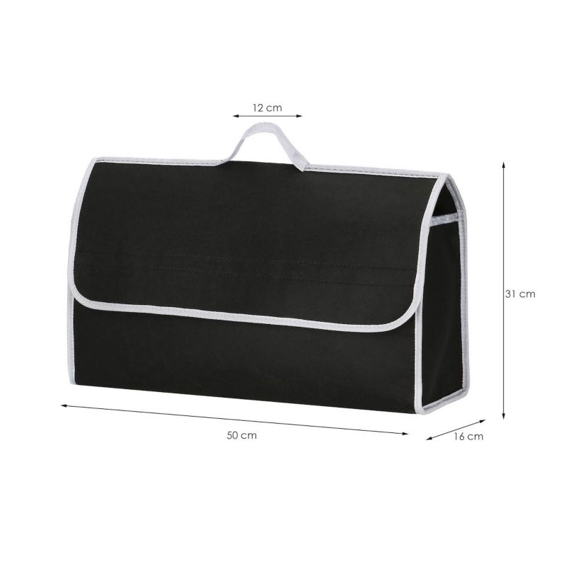 Springos filcbagageorganizer til bil, sort-grå, 1 stk.