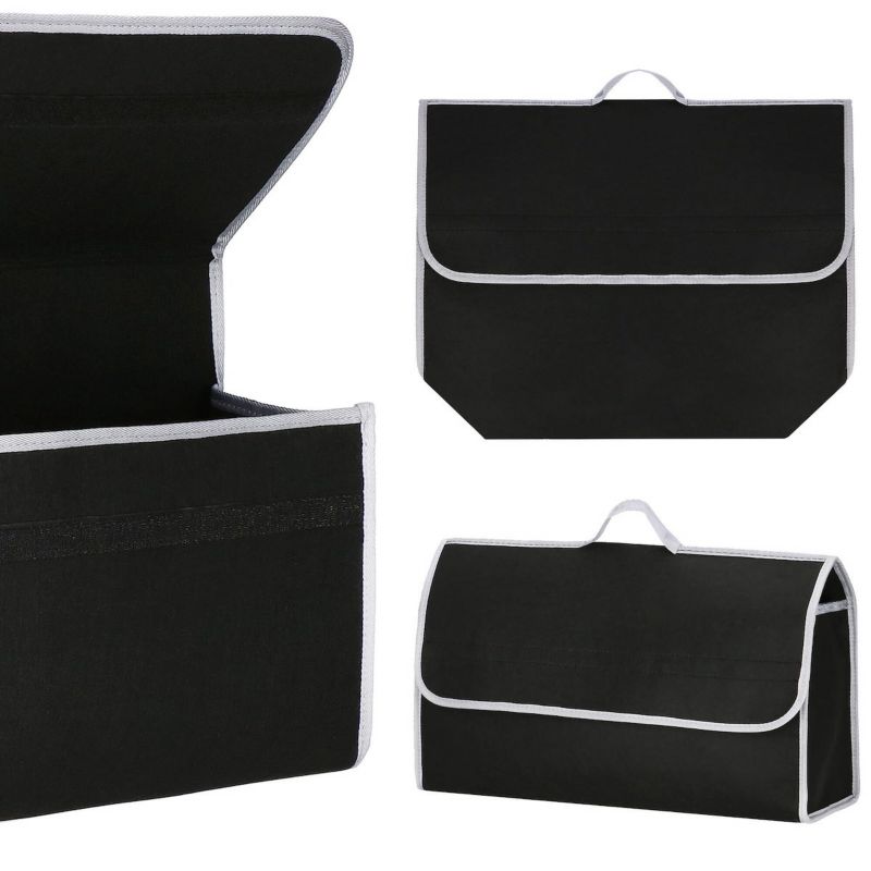 Springos filcbagageorganizer til bil, sort-grå, 1 stk.