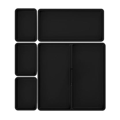 GoodHome Levanna organizer med låg, grå, 5 stk.
