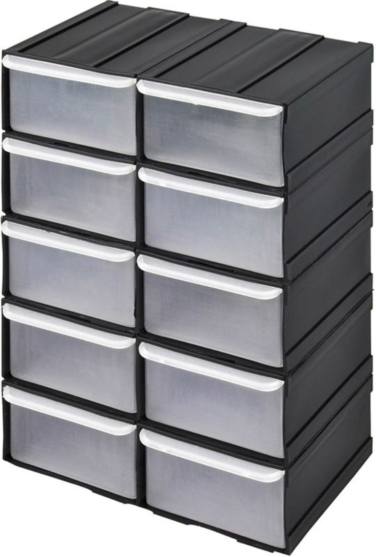 Plastikorganizer Patrol med 10 skuffer
