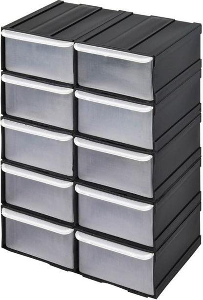 Plastikorganizer Patrol med 10 skuffer