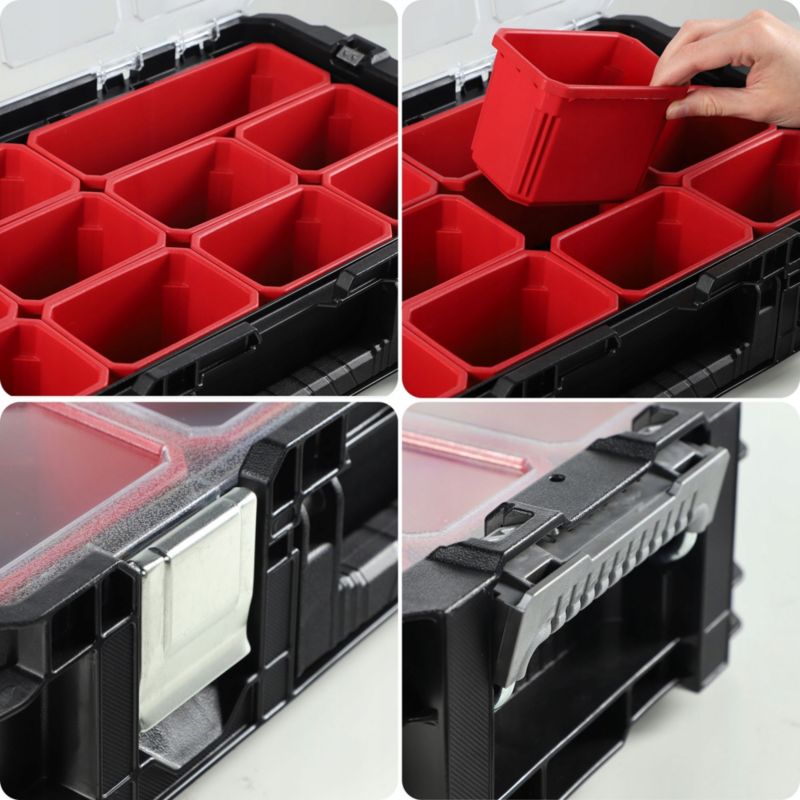 Keter Connect værkstedsorganizer 12,6L sort/rød 1 stk.