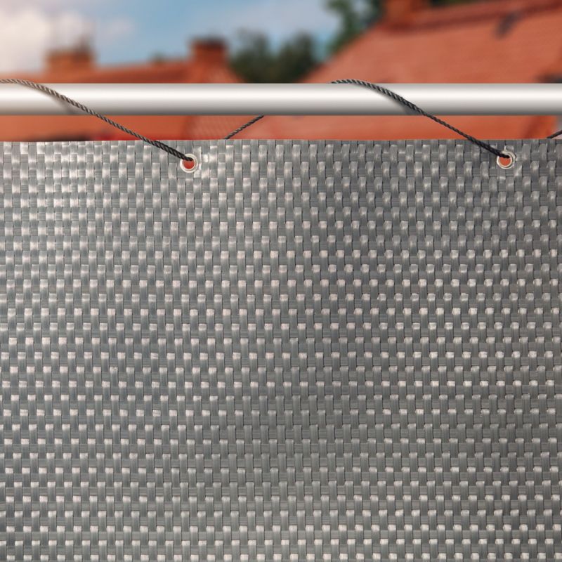 KADAX Balkonafskærmning til Balkon, Terrasse og Hegn i Technorattan, Mål 1x7 m, Antracit