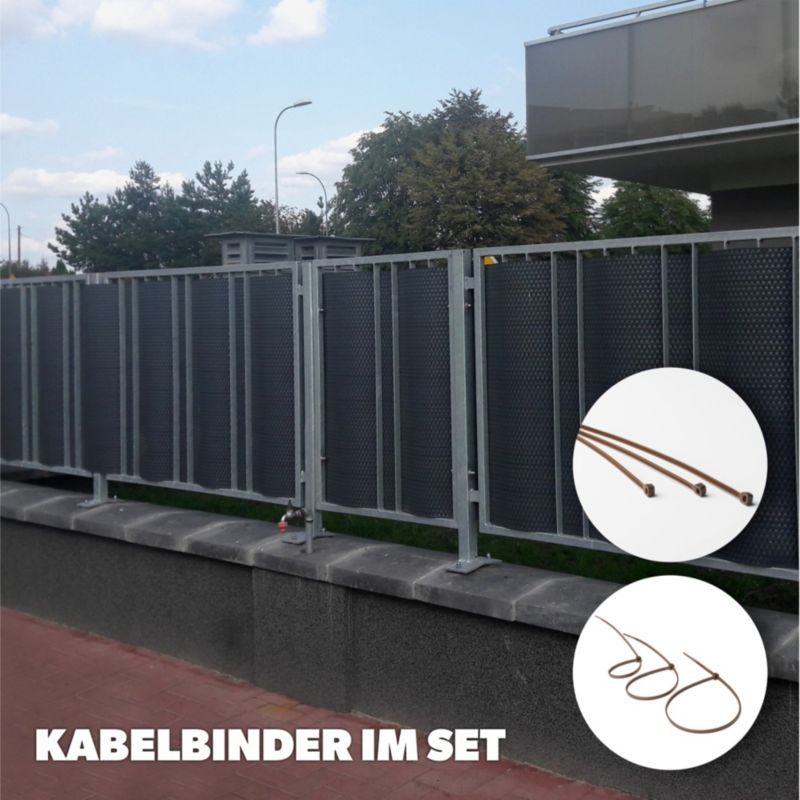 Balkonskærm KADAX i teknorattan, måler 0,9 x 1 m