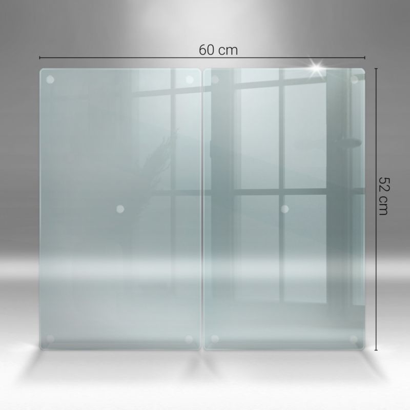 Transparent køkkenbeskytter i glas Tulup 2x30x52 cm, 2 stk.