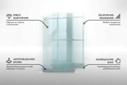 Transparent køkkenbeskytter i glas Tulup 2x30x52 cm, 2 stk.