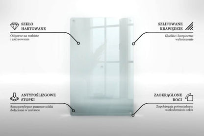 Transparent glas-køkkenbeskyttelse Tulup 80 x 52 cm, 1 stk.