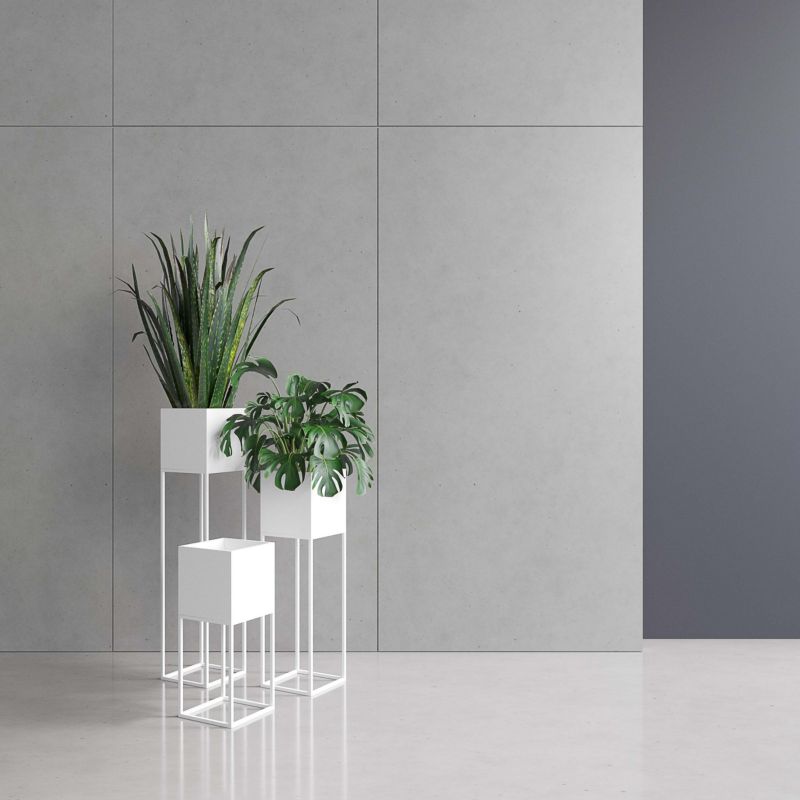 Your Loft Design Lorient L plantepotcover hvid 19x19x87 cm, 1 stk.