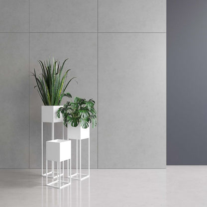 Your Loft Design Lorient L plantepotcover hvid 19x19x87 cm, 1 stk.