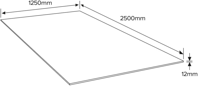 OSB 3 Plade 12x1250x2500 mm 3,12 m²