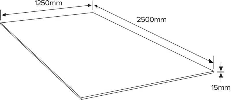 OSB 3 Plade 15x1250x2500 mm 3,12 m²