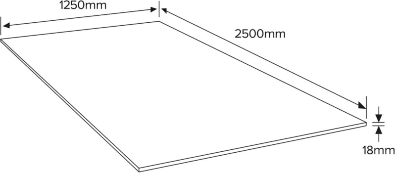 OSB 3 Plade 18 mm 125x250 cm 3,12 m²