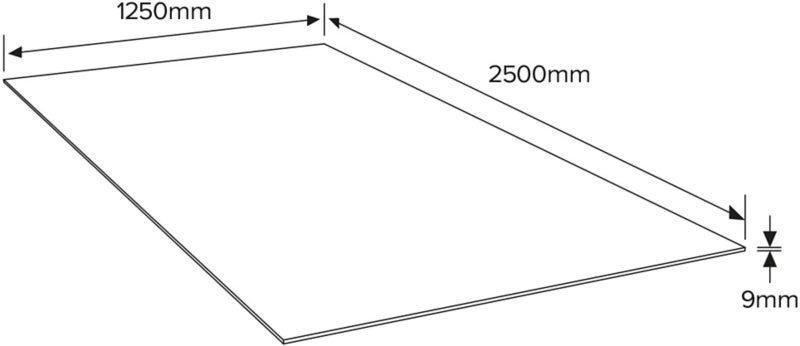 OSB 3 Plade 9x1250x2500 mm