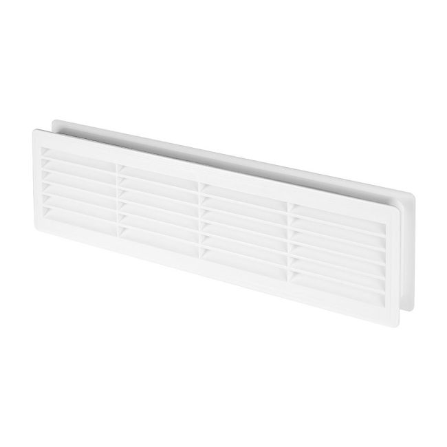 Ventilationsrist 12 x 44 cm Hvid
