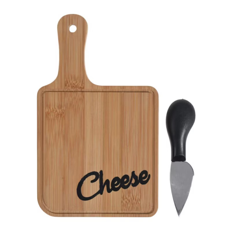 Ostebord 20x12 cm Bambus med Kniv