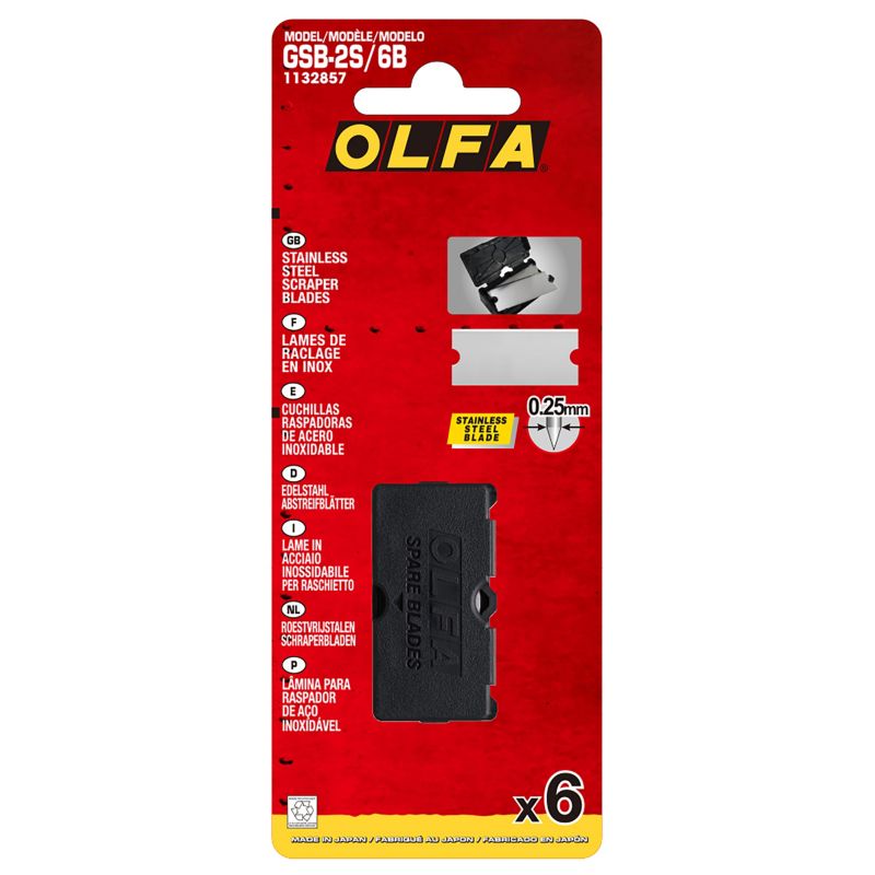 Rustfri skær til Olfa GSR-2 skraber