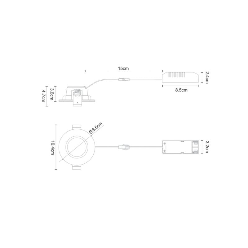 Indbygget Loftslampe Boze 345 lm 4000 K Sølv