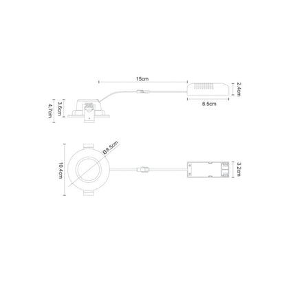 Indbygget Loftslampe Boze 345 lm 4000 K Sølv