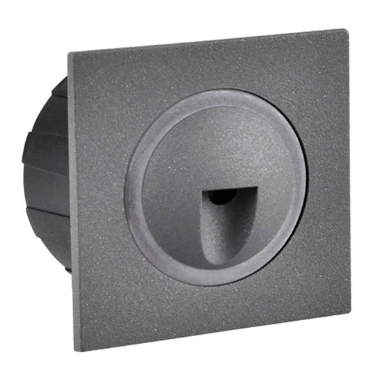 LED-trappebelysning Polux Q3 20 lm 3 W 4000 K IP44 indbygget kvadratisk grafit