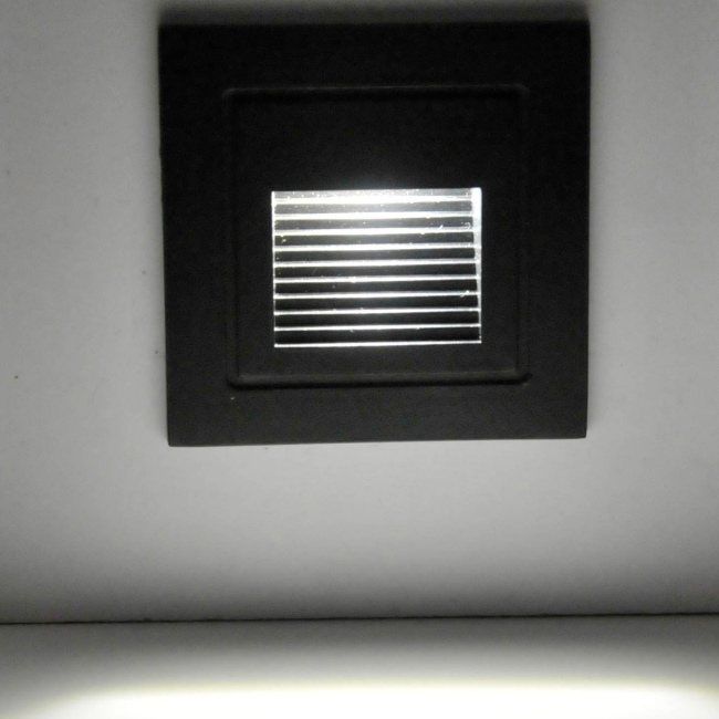 LED-trappelampe Polux Q6 20 lm 3 W 4000 K IP44 Indbygget Firkantet Grå