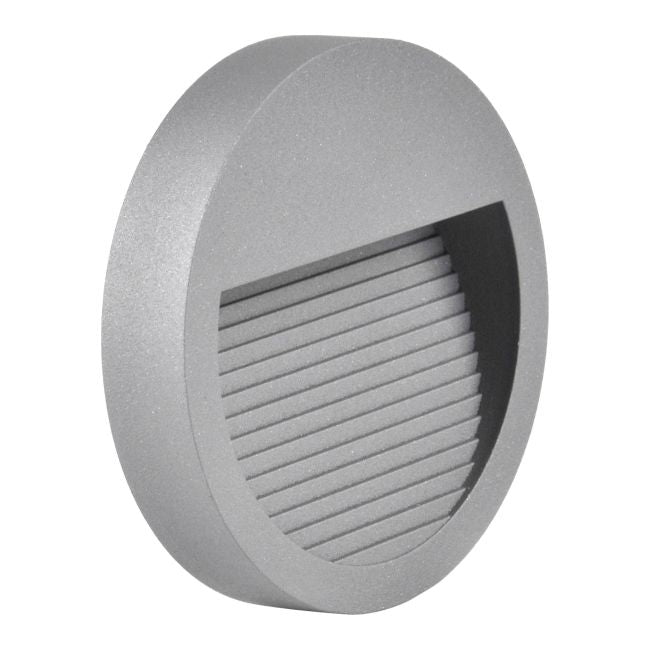 LED Trappe Belysning Polux Q8 60 lm 3 W 4000 K IP44 Vægmonteret Rund Grå