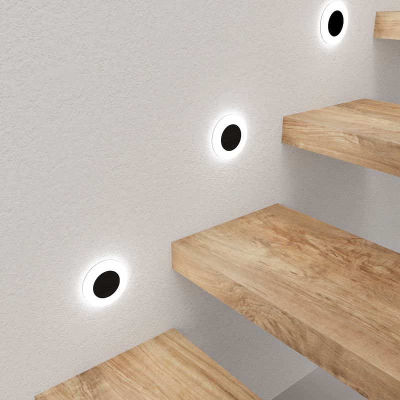 LED Trappelampe Oti 75x75x230 mm Sort 4000 K