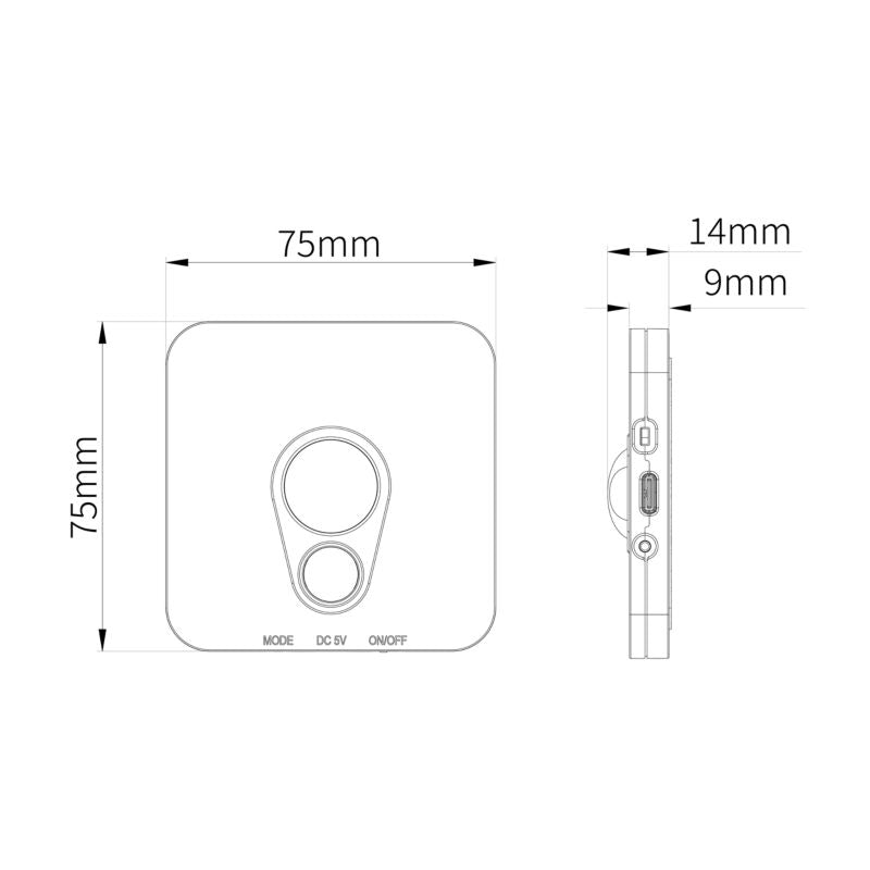 LED Trappe Belysning Stanley 75x75x90 mm Hvid