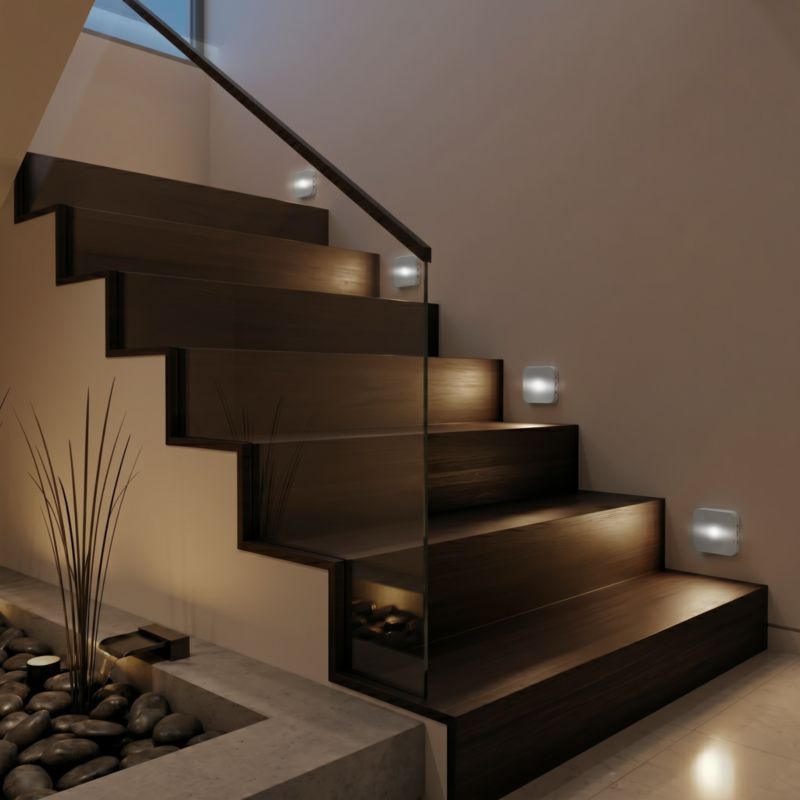 LED Trappe Belysning Stanley 75x75x90 mm Hvid