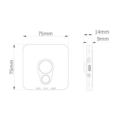LED Trappe Belysning Stanley Sort 75x75x90 mm
