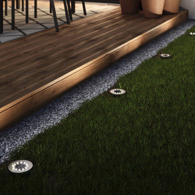 Solcellet terrassebelysning 4000 K IP65