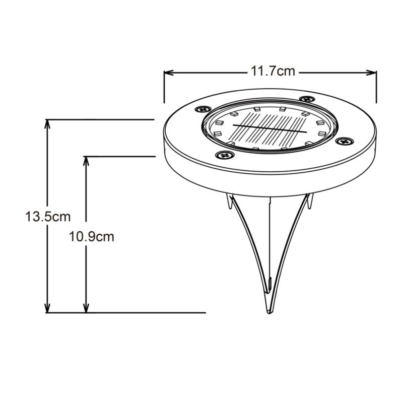 Solcellet terrassebelysning 4000 K IP65