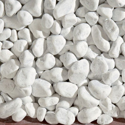 Blooma Carrara runde dekorationssten 40-60 mm 20 kg hvid