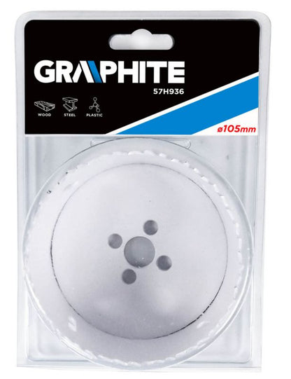 Bimetal hulsave GRAPHITE 105 mm med progressivt tanddesign, 1 stk.