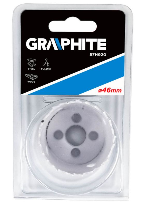 Bimetal hulsave GRAPHITE 46 mm med progressivt tanddesign, 1 stk.