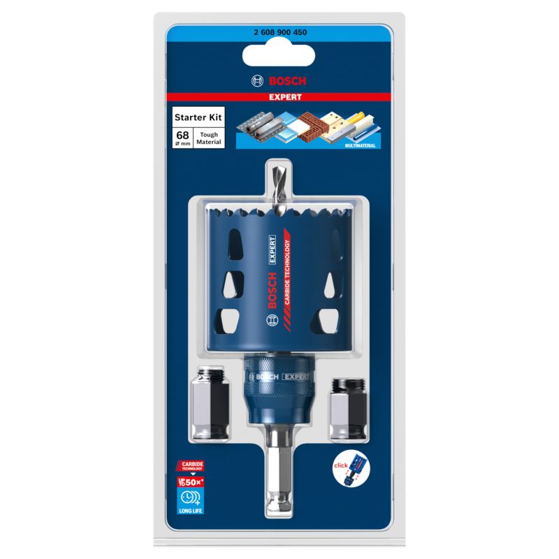 Bosch startpakke med hulsave 68 x 60 mm