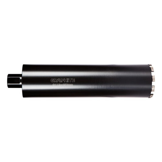 Diamantkernebor til borehammer GRAPHITE 112 x 450 mm x 10T i robust stål, 1 stk.