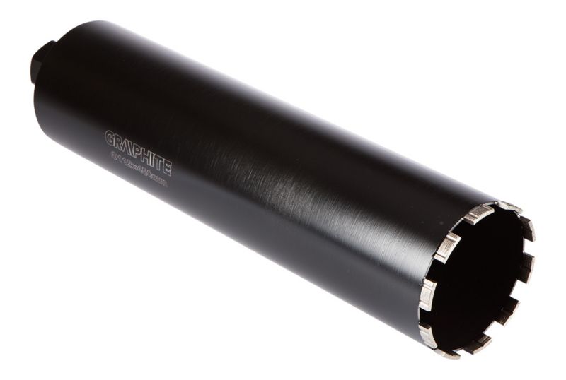 Diamantkernebor til borehammer GRAPHITE 112 x 450 mm x 10T i robust stål, 1 stk.